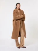 Teddy Fleece Double-Breasted Belted Coat