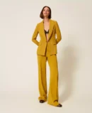 Mustard Yellow Tailored Two-Button Blazer