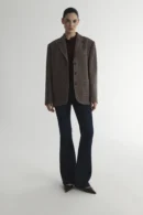 Vintage Plaid Relaxed-Fit Blazer